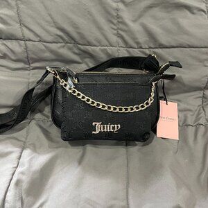 🎁 BNWT 🎁 Juicy Couture Black 2-in-1 Purse with Gold Accents